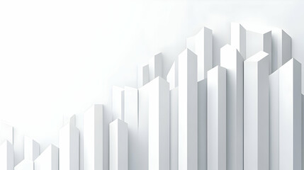 Abstract white city skyline, growth concept