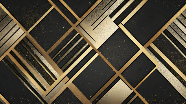 Abstract gold geometric pattern background