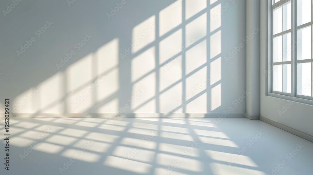 Poster soft white curtains gently filter sunlight, creating a warm glow and illuminating the room with gold