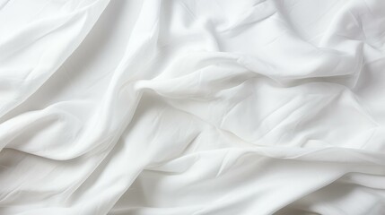 Obraz premium Soft, white linen fabric creates a crisp and fresh texture, ideal for enhancing any design project or background setting.