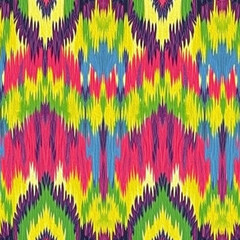 Abstract background in Ikat technique . Printable pattern for wall decorations.