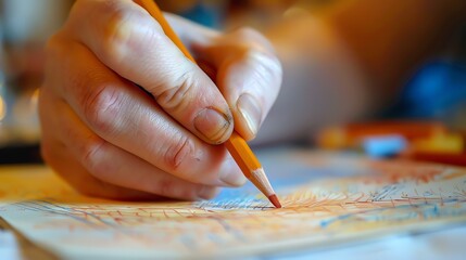 Obraz premium hand with pencil