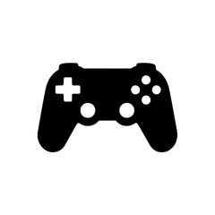 Game Controller Icon: A sleek, black silhouette of a video game controller, ready for action. Perfect for websites, apps, and gaming-related designs.