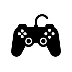 Game Controller Icon: A sleek, minimalist icon of a wired video game controller, perfect for app interfaces, websites, and gaming-related designs. © EngAhmedPixel