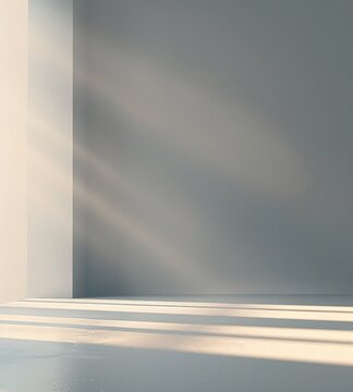 a room with light shining through the walls