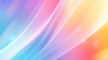 Obraz premium vibrant gradient of pastel colors creates dreamy aurora effect with soft, flowing lines and subtle sparkles, evoking sense of calm and wonder