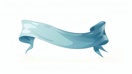 Obraz premium Soft Blue Ribbon Banner Design for Creative Invitations and Graphics
