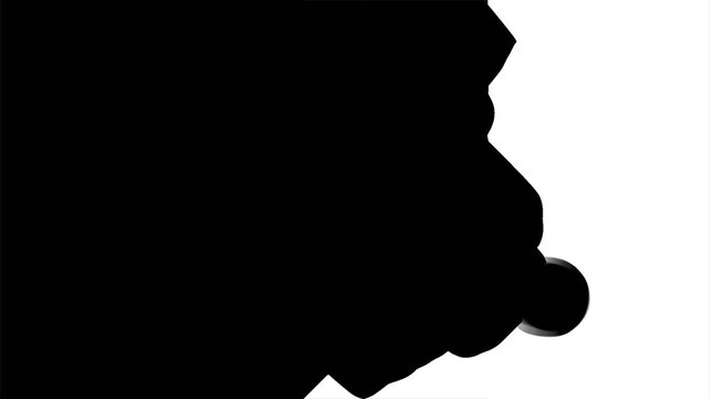 Waves of black watercolor flowing on a wet white surface, shifting abstract painting animation scene trendy cool nice motion dynamic stylish 3D rendering 4K footage.