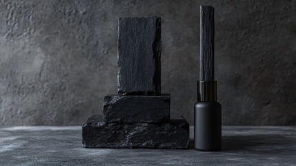 Front View of Two Charcoal Blocks
