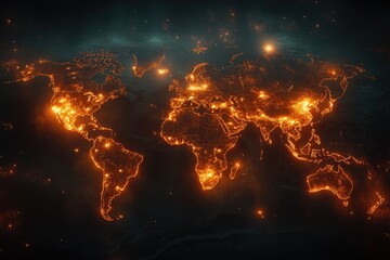 Global City Lights Night View