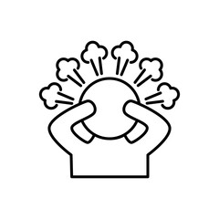 Stress or anxiety Icon. Stress or anxiety Vector Icon in line style design. Stress or anxiety Symbol.