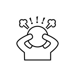 Stress or anxiety Icon. Stress or anxiety Vector Icon in line style design. Stress or anxiety Symbol.