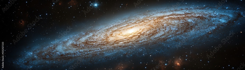 Poster exploring cosmic wonders galaxy formation in deep space astrophysics visual vast universe celestial 