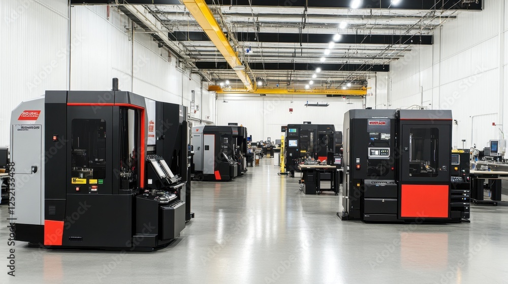 Poster a drill bit changing system inside an advanced machining center.