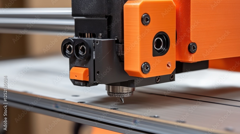 Poster a high-performance industrial d printer with an automated calibration system.