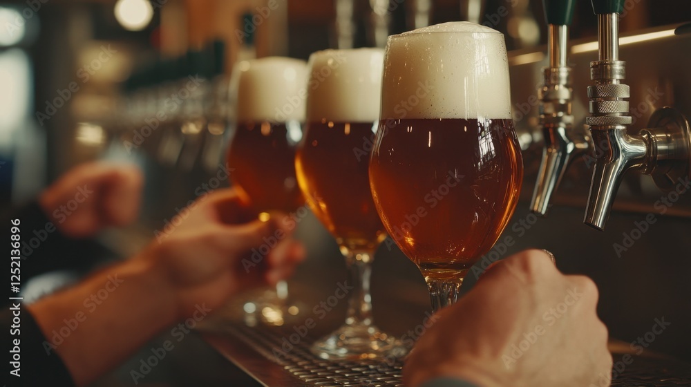 Aufkleber a modern automated brewing system producing craft beer with precision.