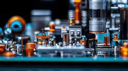 Close Up Of Complex Circuit Board Components