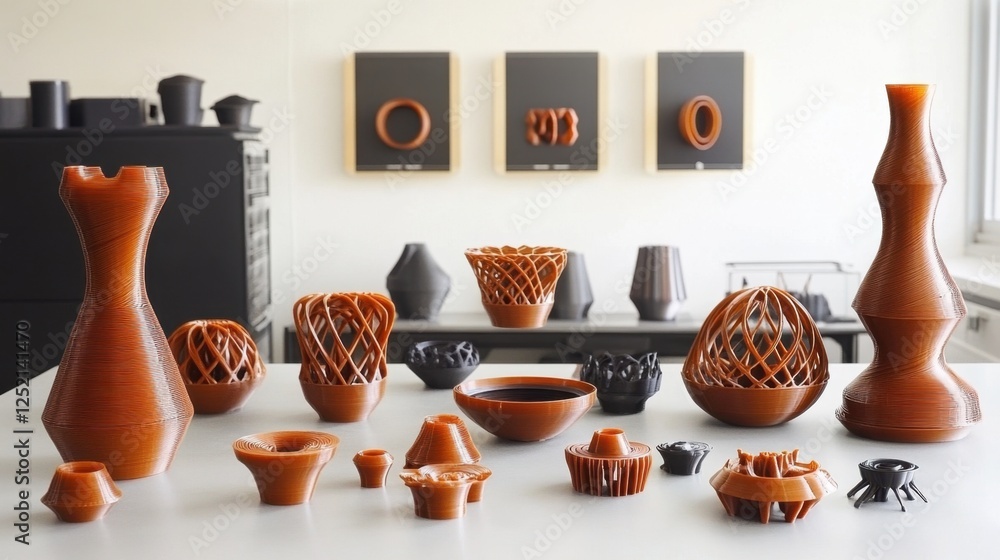 Poster a workflow of additive manufacturing from design to final printed product.
