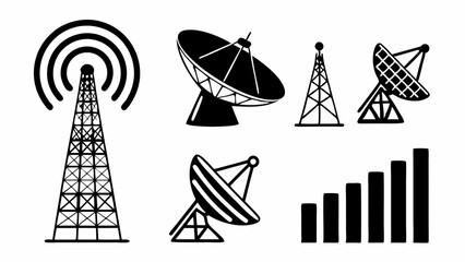 Vector Illustration of Communication Technology Icons