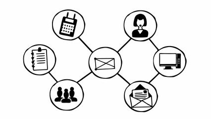Business Communication Network Diagram