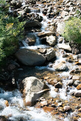 Mountain creek flowing over rocks Guanella Pass Colorado