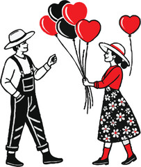 Farmers Couple Valentine's Day