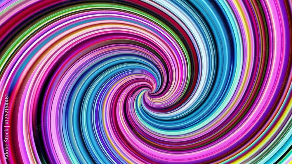 Poster colorful vortex swirl of vibrant light waves, abstract background. dynamic energy and motion concept