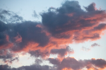 Clouds in the sky at last light