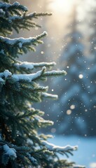 background snow fir christmas tree christmas snowfall winter forest landscape art background blue card cold december design fir holiday illustration mountain nature night pine scene season sky snow