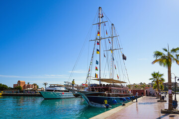 Obraz premium Hurghada Marina, Hurghada, Red Sea, Egypt