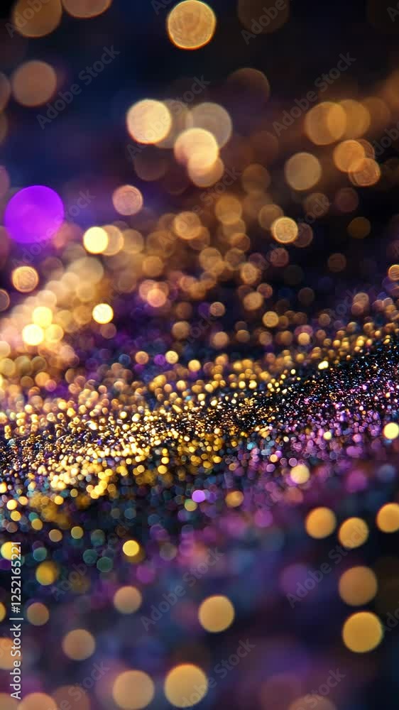 Poster colorful bokeh lights create a mesmerizing effect in a dark setting during a celebration or festive 