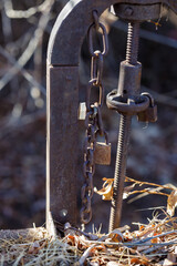 old rusty metal pipe