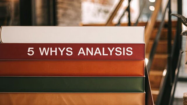 5 WHY analysis concept, 5 WHY analysis presentation materials