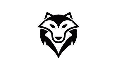 Wolf Head Art Logo Vector