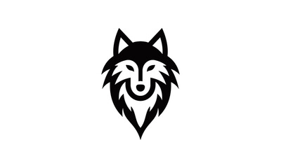 Wolf Head Art Logo Vector