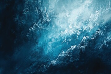 Turbulent deep blue water creates a stunning abstract pattern