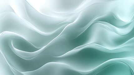 Fototapeta premium Abstract Teal and White Wave Pattern Design