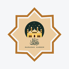 Arabic Ramadan Kareem decorative seasonal greeting background