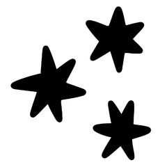 black and white stars