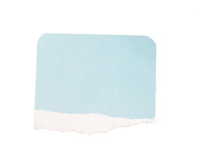 blue torn price tag paper isolated
