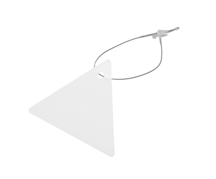 blank triangle price tag label mockup