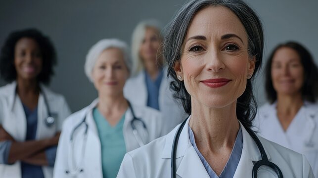 A clinical International Women’s Day campaign featuring doctors and caregivers promoting women’s well-being.