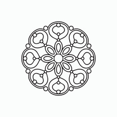 abstract floral ornament. mandala art design