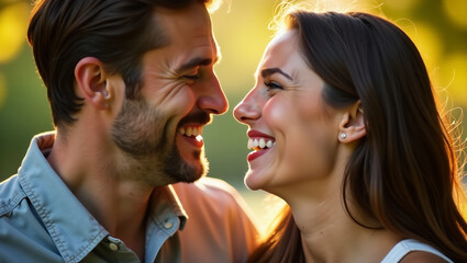 Naklejka premium The Shared Laughter: Joy in Everyday Life