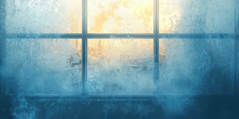 Winter frost clings delicately to the window panes