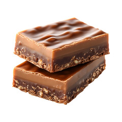 Three Pieces of Chocolate Isolated on Transparent Background