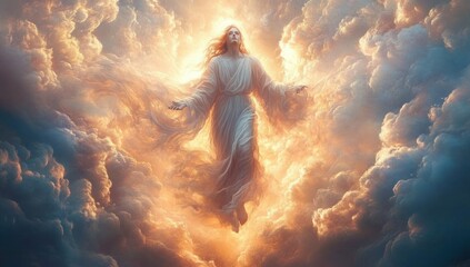 The Divine Ascendance of Jesus Christ Embracing Eternal Faith and Joyful Freedom in the Heavenly Realm