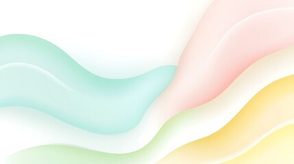 Naklejka premium Pastel Waves Abstract Background Design