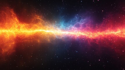 Cosmic fire and ice clash in space; energy, background