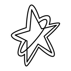 hand drawn star doodle transparent background
